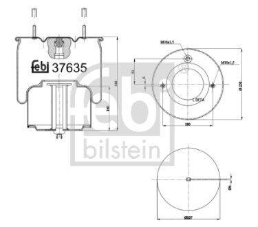 Балон пневматичної ресори, пневматична підвіска FEBI BILSTEIN 37635