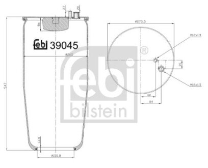 Пневмоподушка підвіски без поршня FEBI BILSTEIN 39045