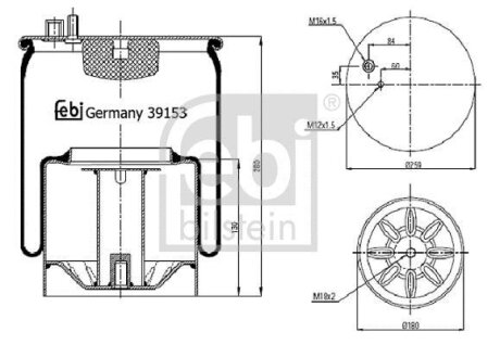 Подушка амортизуюча FEBI BILSTEIN 39153