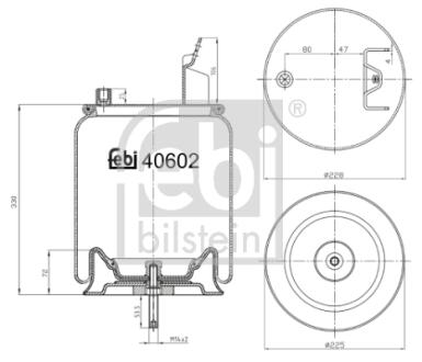Подушка пневмопідвіски FEBI BILSTEIN 40602