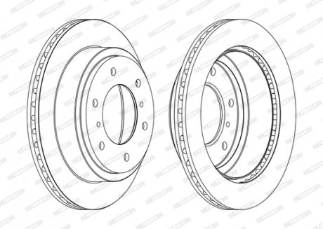 Диск тормозной FERODO DDF1385C (фото 1)