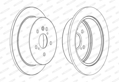 Диск тормозной FERODO DDF1545C (фото 1)