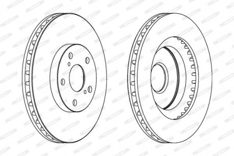 Диск тормозной FERODO DDF1646C