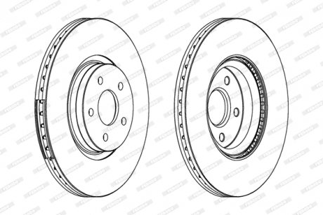 Диск тормозной FERODO DDF1649C-1 (фото 1)