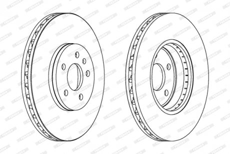 Тормозной диск FERODO DDF1664C