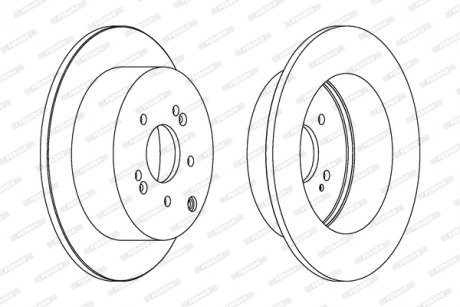 Диск тормозной FERODO DDF1671C (фото 1)