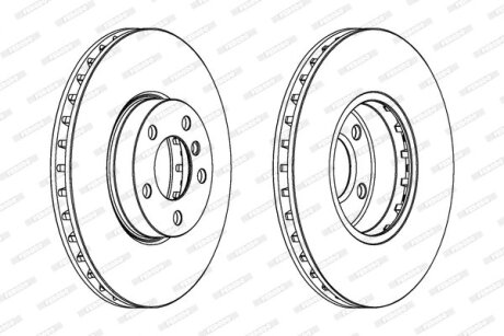 Гальмівний диск FERODO DDF1714C1 (фото 1)