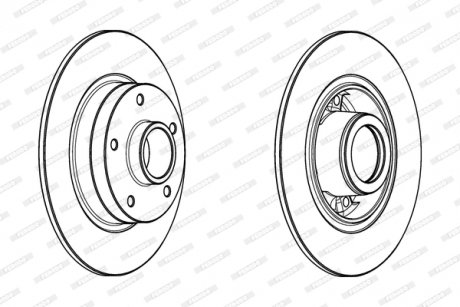Диск тормозной FERODO DDF1732-1
