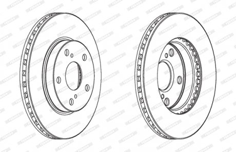 Диск тормозной FERODO DDF1789C