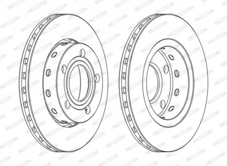 Диск тормозной FERODO DDF1887C (фото 1)