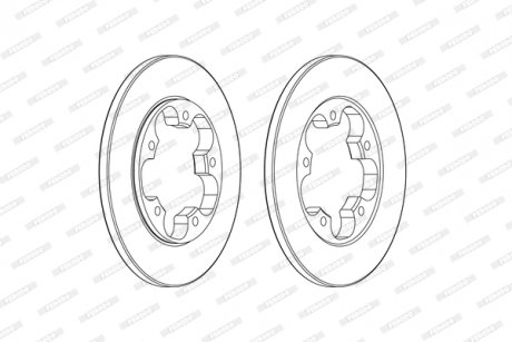 Диск тормозной FERODO DDF2484C (фото 1)