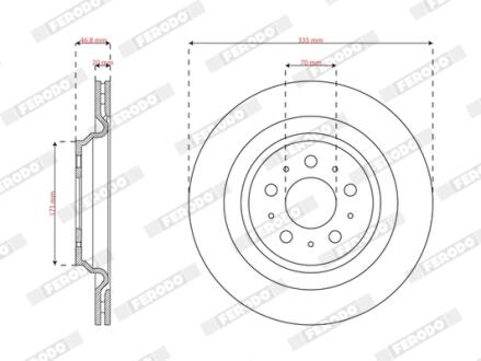 Диск гальмівний FERODO DDF3016C-1