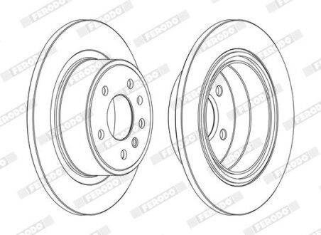 Диск тормозной FERODO DDF698C (фото 1)