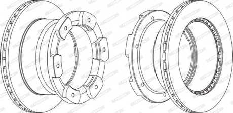 Диск тормозной FERODO FCR332A