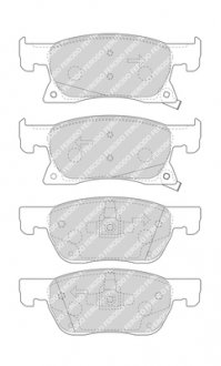 Колодки тормозные дисковые FERODO FDB4933