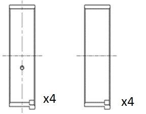 Вкладыши шатунные (0.50) Peugeot 206/306/307 1.4 16V 03- Fischer Automotive One (FA1) BB2045-050