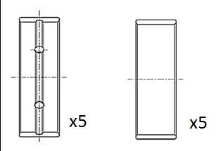 Вкладиші корінні (+0,25) Renault 2.0 dCi mot.M9R 7../8.. 06- Fischer Automotive One (FA1) BM1058-025