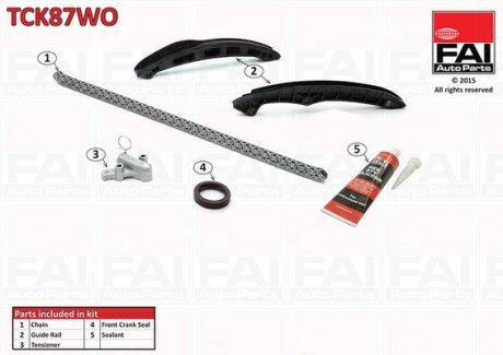 (-->TCK200WONG/TCK211WONG/TCK210WONG) К-кт ланцюга ГРМ (130лан+сальник) VW GOLF 1.4/1.6TSI 03-16 SKODA OCTAVIA 1.6FSI 04-08 AUDI A3 1.6FSI 03-07 Fischer Automotive One (FA1) TCK87WO