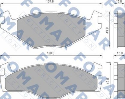 Колодки гальмівні дискові FOMAR FO 436481