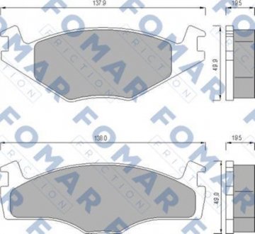 Колодки тормозные дисковые FOMAR FO 436681 (фото 1)