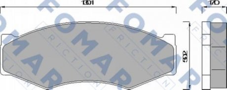 Колодки тормозные дисковые FOMAR FO 441581