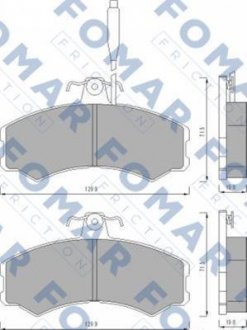 Колодки тормозные дисковые FOMAR FO 453081