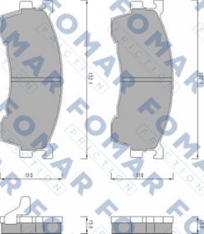 Колодки гальмівні дискові FOMAR FO 459481