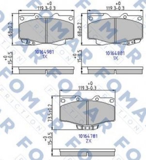 Колодки тормозные дисковые FOMAR FO 464781