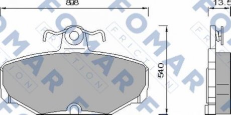 Колодки гальмівні дискові FOMAR FO 468981