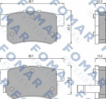 Колодки гальмівні дискові FOMAR FO 475181