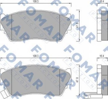 Колодки тормозные дисковые FOMAR FO 484081