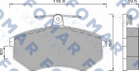 Колодки гальмівні дискові FOMAR FO 488581