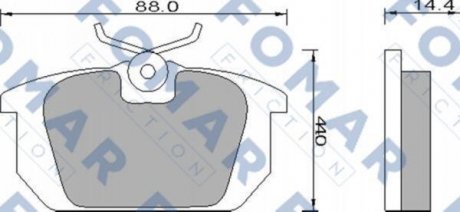 Колодки тормозные дисковые FOMAR FO 493881