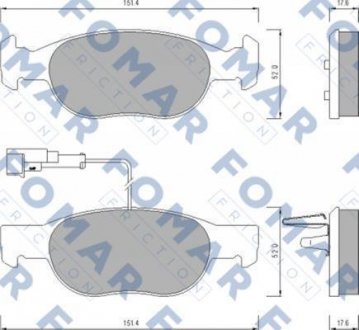 Колодки тормозные дисковые FOMAR FO 624381