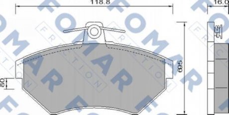 Колодки гальмівні дискові FOMAR FO 634281 (фото 1)