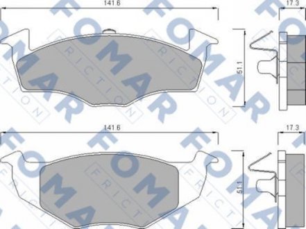 Колодки тормозные дисковые FOMAR FO 643081