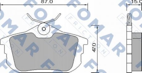 Колодки тормозные дисковые FOMAR FO 647381 (фото 1)