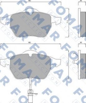 Колодки тормозные дисковые FOMAR FO 668681 (фото 1)