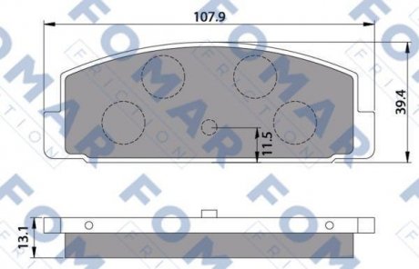 Колодки тормозные дисковые FOMAR FO 680181