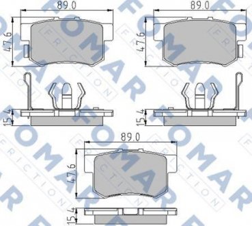 Колодки тормозные дисковые FOMAR FO 860781