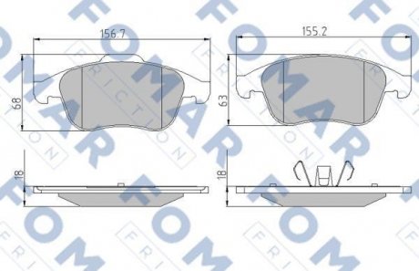 Колодки тормозные дисковые FOMAR FO 886381