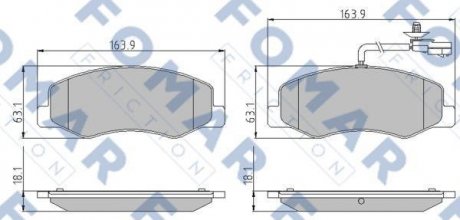 Колодки тормозные дисковые FOMAR FO 898281