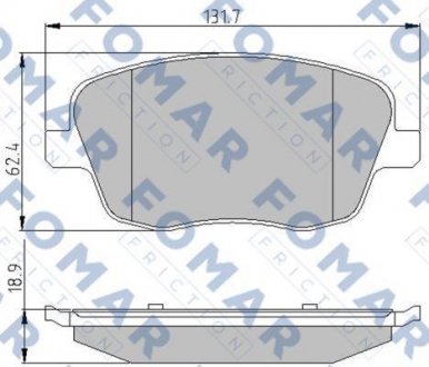 Колодки тормозные дисковые FOMAR FO 908081