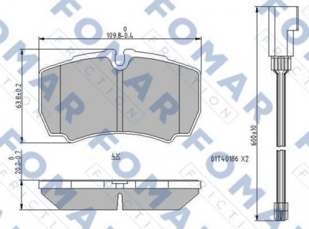 Колодки тормозные дисковые FOMAR FO 912581