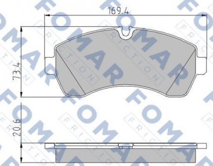 Колодки тормозные дисковые FOMAR FO 921481