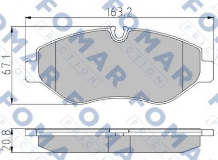 Колодки гальмівні дискові FOMAR FO 921581