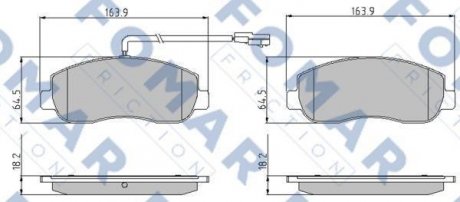 Колодки гальмівні дискові FOMAR FO 935581