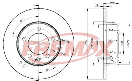 Диск тормозной FREMAX BD-1410