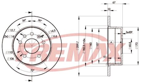 Диск тормозной FREMAX BD-9101