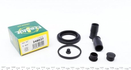 Ремкомплект гальмівного супорта FORD Fiesta 96-01; FIAT Fiorino 88-00; BMW 3 E30 81-94; PEUGEOT 306 93-02; CITROEN Xsara 00-06; OPEL Astra G 98-05; CHEVROLET Lanos T150 05-; DAEWOO Lanos 97-20; ALFA ROMEO 33 83-95 FRENKIT 248027